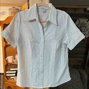 Dress Barn White Striped Blouse